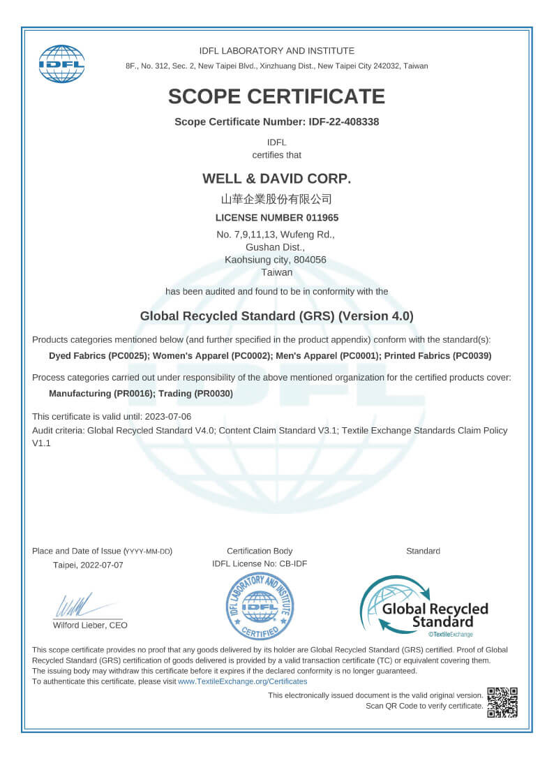Various quality certification certificates證書